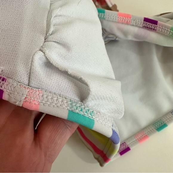 2-Piece Womens Multicolored Striped Bikini Swimsuit - Picture 10 of 10